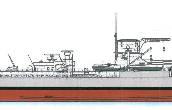 DKM Leipzig [Light Cruiser] (1936) - drawings, dimensions, pictures